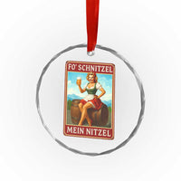 Funny Oktoberfest Crystal Glass Ornament German Octoberfest Matching Drinking Beer Pun Up Girl TS10