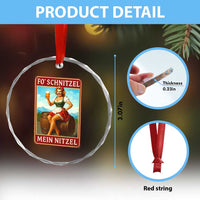 Funny Oktoberfest Crystal Glass Ornament German Octoberfest Matching Drinking Beer Pun Up Girl TS10