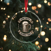 Funny Oktoberfest Crystal Glass Ornament I Dont Give A Schnitzel German Beer Wurst TS10