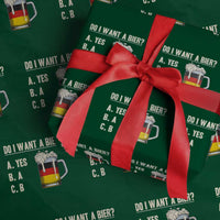 Funny Oktoberfest Wrapping Paper Roll Do I Want A Bier Sarcastic Drinking German Flag - Wonder Print Shop