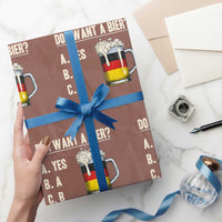 Funny Oktoberfest Wrapping Paper Roll Do I Want A Bier Sarcastic Drinking German Flag - Wonder Print Shop