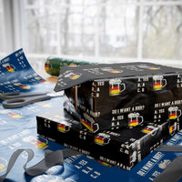 Funny Oktoberfest Wrapping Paper Roll Do I Want A Bier Sarcastic Drinking German Flag - Wonder Print Shop