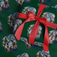 Funny Opossum Meme Wrapping Paper Roll Three Possum Screaming Under The Moon Weird Cursed Meme