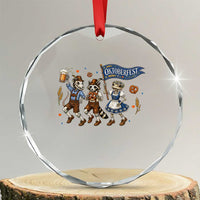 Funny Opossum Raccoon Frog Oktoberfest Beer Graphic Crystal Glass Ornament Spooky Drinking Team