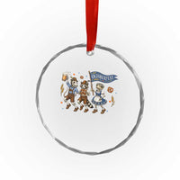 Funny Opossum Raccoon Frog Oktoberfest Beer Graphic Crystal Glass Ornament Spooky Drinking Team
