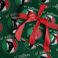 Funny O'Talian Wrapping Paper Roll St Patrick's Day Italian Pinched Fingers Shamrock - Wonder Print Shop