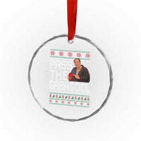 Funny Pass The Gabagool Christmas Crystal Glass Ornament Italian Food Xmas Mafia Movie - Wonder Print Shop