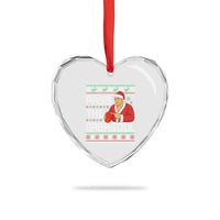 Funny Pass The Gabagool Christmas Heart Crystal Glass Ornament Italian Food Xmas Mafia Gangster Movie - Wonder Print Shop