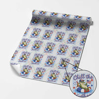 Funny Patriotic Alligator Wrapping Paper Roll Chill The Fourth Out