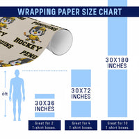 Funny Penguin Playing Ice Hockey Wrapping Paper Roll Winter Sports Gift - Wonder Print Shop