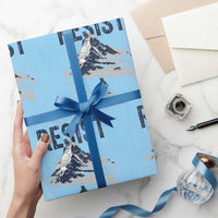 Funny Penguin Protest Wrapping Paper Roll Resist Penguin Mountain Hiking Meme