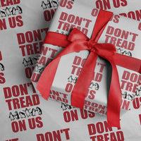 Funny Penguins Resist Protest Wrapping Paper Roll Don't Tread On Us