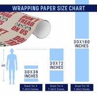 Funny Penguins Resist Protest Wrapping Paper Roll Don't Tread On Us
