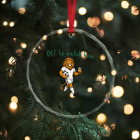 Funny Persian Lion Soccer Fan Gift Crystal Glass Ornament Off To Watch Iran