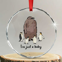 Funny Pesto The Penguin Crystal Glass Ornament I'm Just A Baby Meme TS11
