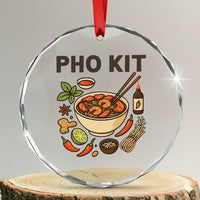 Funny Pho Kit Vietnamese Noodle Pun Crystal Glass Ornament Ramen Pho Lovers Hilarious Foodie Graphic TS02