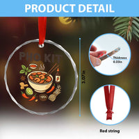 Funny Pho Kit Vietnamese Noodle Pun Crystal Glass Ornament Ramen Pho Lovers Hilarious Foodie Graphic TS02