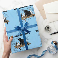 Funny Physics Cat Meme Wrapping Paper Roll What Cats Really Think