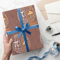 Funny Pi Day Wrapping Paper Roll Left Vs Right Brain Pie Shirt Math Geek Gift - Wonder Print Shop