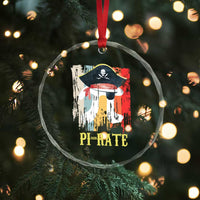 Funny Pi-rate Crystal Glass Ornament Pi Day Math Geek Pirate Lover TS02