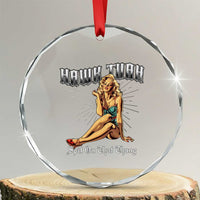 Funny Pin-Up Girl Crystal Glass Ornament Hawk Tuah Spit On That Thang TS02