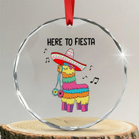 Funny Pinata Mexican Crystal Glass Ornament Here To Fiesta - Wonder Print Shop