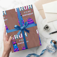 Funny Pinata Mexican Wrapping Paper Roll Bruh It Is My Birthday - Wonder Print Shop