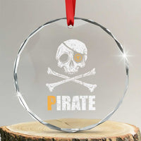 Funny Pirate Pi Cryptocurrency Crystal Glass Ornament Crypto Coins Blockchain Mining TS02