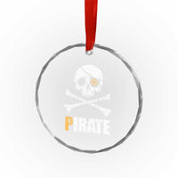 Funny Pirate Pi Cryptocurrency Crystal Glass Ornament Crypto Coins Blockchain Mining TS02