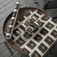 Funny Pitbull Drinking Coffee Wrapping Paper Roll Dog Meme Caffeine Graphic
