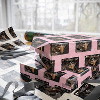 Funny Pitbull Drinking Coffee Wrapping Paper Roll Dog Meme Caffeine Graphic