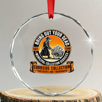 Funny Plague Doctor History Humor Crystal Glass Ornament Bring Out Your Dead Curbside Collection