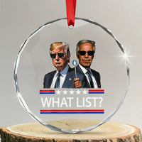 Funny Political Conspiracy Parody Crystal Glass Ornament What List Men in Black Meme - Wonder Print Shop