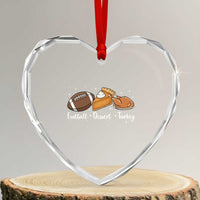 Funny Political Fall Season Heart Crystal Glass Ornament Football Dessert Turkey Thanksgiving - Wonder Print Shop