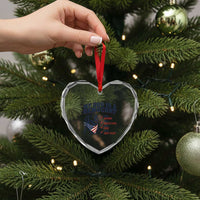 Funny Political Satire Dog Owner Gift Heart Crystal Glass Ornament My Dog Is A Democrat