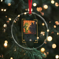 Funny Portland Frog Protest Crystal Glass Ornament Only You Can Prevent Fascism Gift TS12