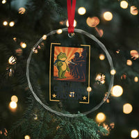 Funny Portland Frog Protest Crystal Glass Ornament Only You Can Prevent Fascism Gift - Wonder Print Shop