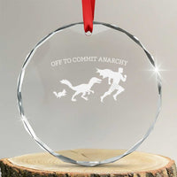 Funny Princess Cat Sci Fi Gift Crystal Glass Ornament Off To Commit Anarchy