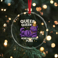 Funny Queef Queen Cat Crystal Glass Ornament Hear My Kitty Purr Inappropriate Dirty Adult Humor Jokes TS11