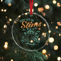 Funny Raccoon Autism Awareness Crystal Glass Ornament Just Let Me Stim Bro - Wonder Print Shop