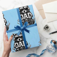 Funny Raccoon Dad Mechanic Wrapping Paper Roll Trash Panda Fathers Day Gift