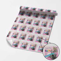Funny Raccoon Meme Wrapping Paper Roll I Put The Fun In Dysfunctional