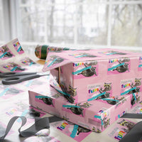 Funny Raccoon Meme Wrapping Paper Roll I Put The Fun In Dysfunctional