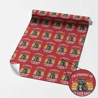 Funny Raccoon Meme Wrapping Paper Roll I Am Straight Up Not Even Having A Good Time - Wonder Print Shop
