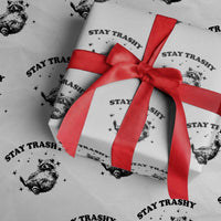 Funny Raccoon Meme Wrapping Paper Roll Stay Trashy