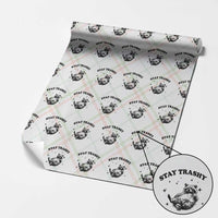 Funny Raccoon Meme Wrapping Paper Roll Stay Trashy