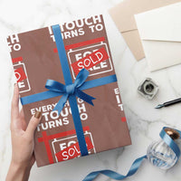 Funny Real Estate Wrapping Paper Roll Everything I Touch Turns To Sold - Wonder Print Shop