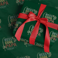 Funny Reel Cool Papa Wrapping Paper Roll Fishing Dad Fisherman Father's Day