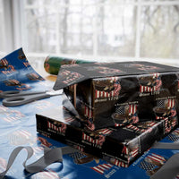 Funny Rejecting Kings Since 1776 Wrapping Paper Roll Vintage American Flag Bald Eagle - Wonder Print Shop