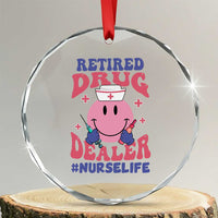 Funny Retired Drug Dealer Crystal Glass Ornament Retro Nurse Life Retirement Gift for Healthcare Workers TS02